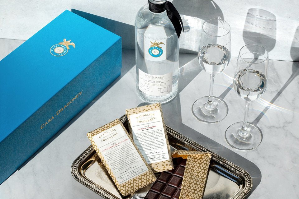 Casa Dragones Tequila Joven and Dandelion Chocolate Valentine’s Day Gift Set
